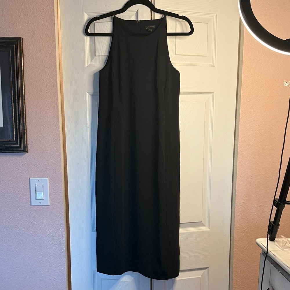 Ann Taylor High Neck Sheath Midi Dress size 0 - Picture 1 of 8